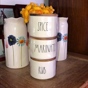 Rae Dunn SPICE MARINATE RUB Cellars White (Can’t Be Bundled)